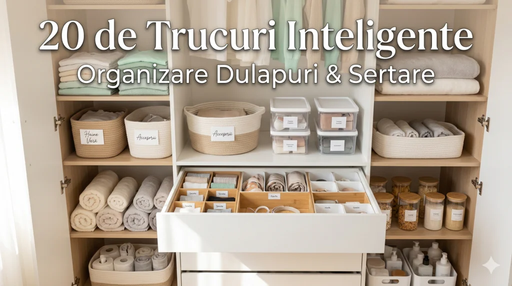 20 de trucuri inteligente de organizare a dulapurilor și sertarelor care economisesc spațiu și timp