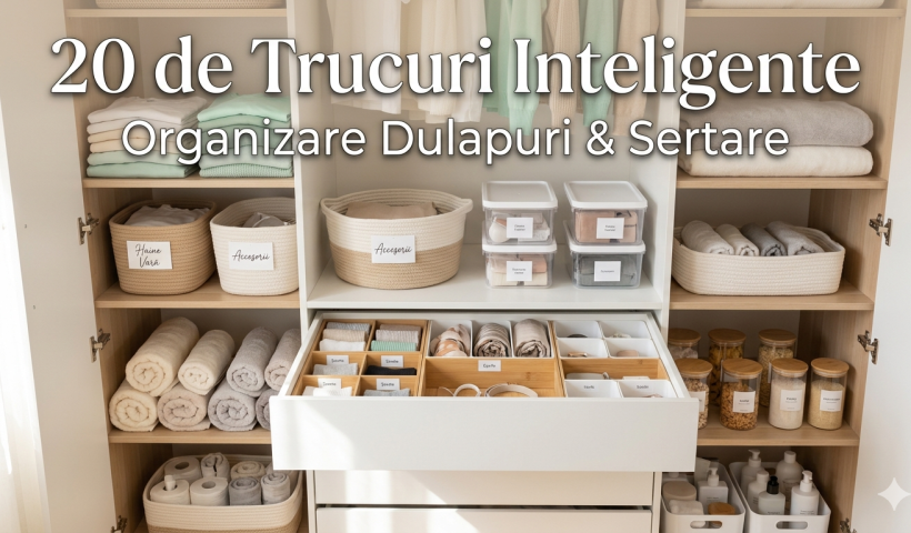 20 de trucuri inteligente de organizare a dulapurilor