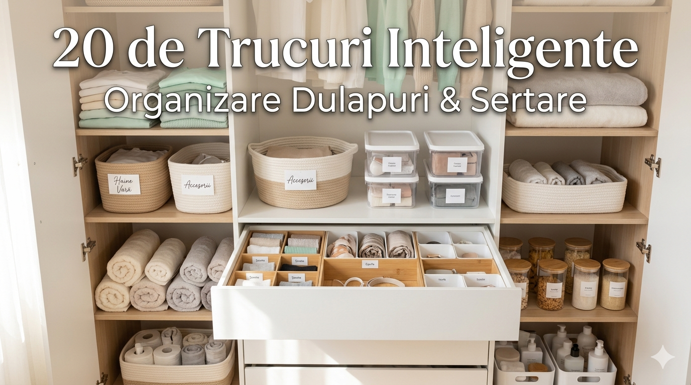 20 de trucuri inteligente de organizare a dulapurilor